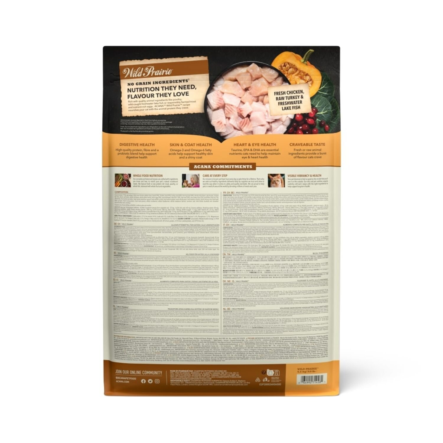 아카나 캣 고양이사료 하이프로틴 와일드 프레이리 4.5kg