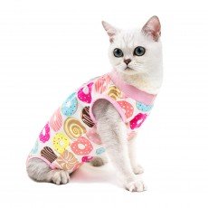 힐링타임 고양이 수술복 도넛 S
