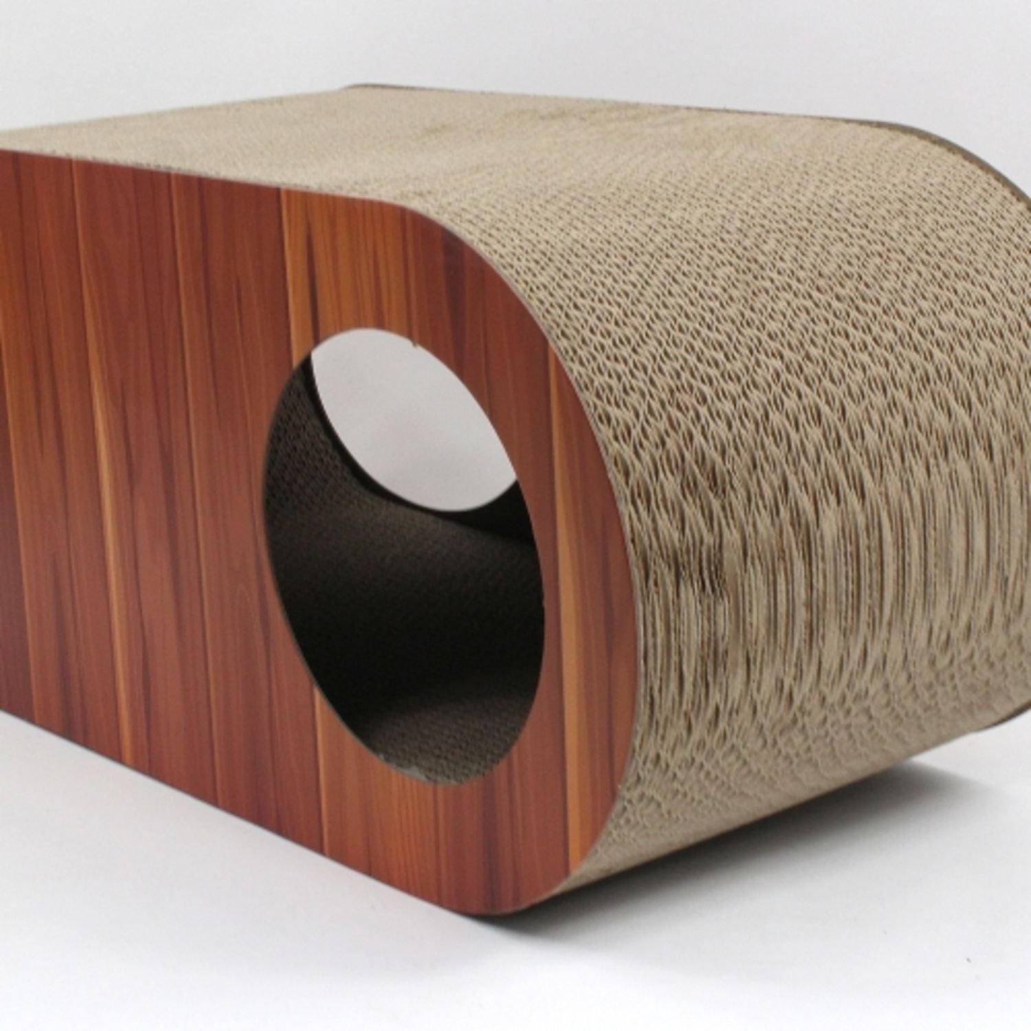 도트캣 튜브 스크래쳐 숨숨집 브라운