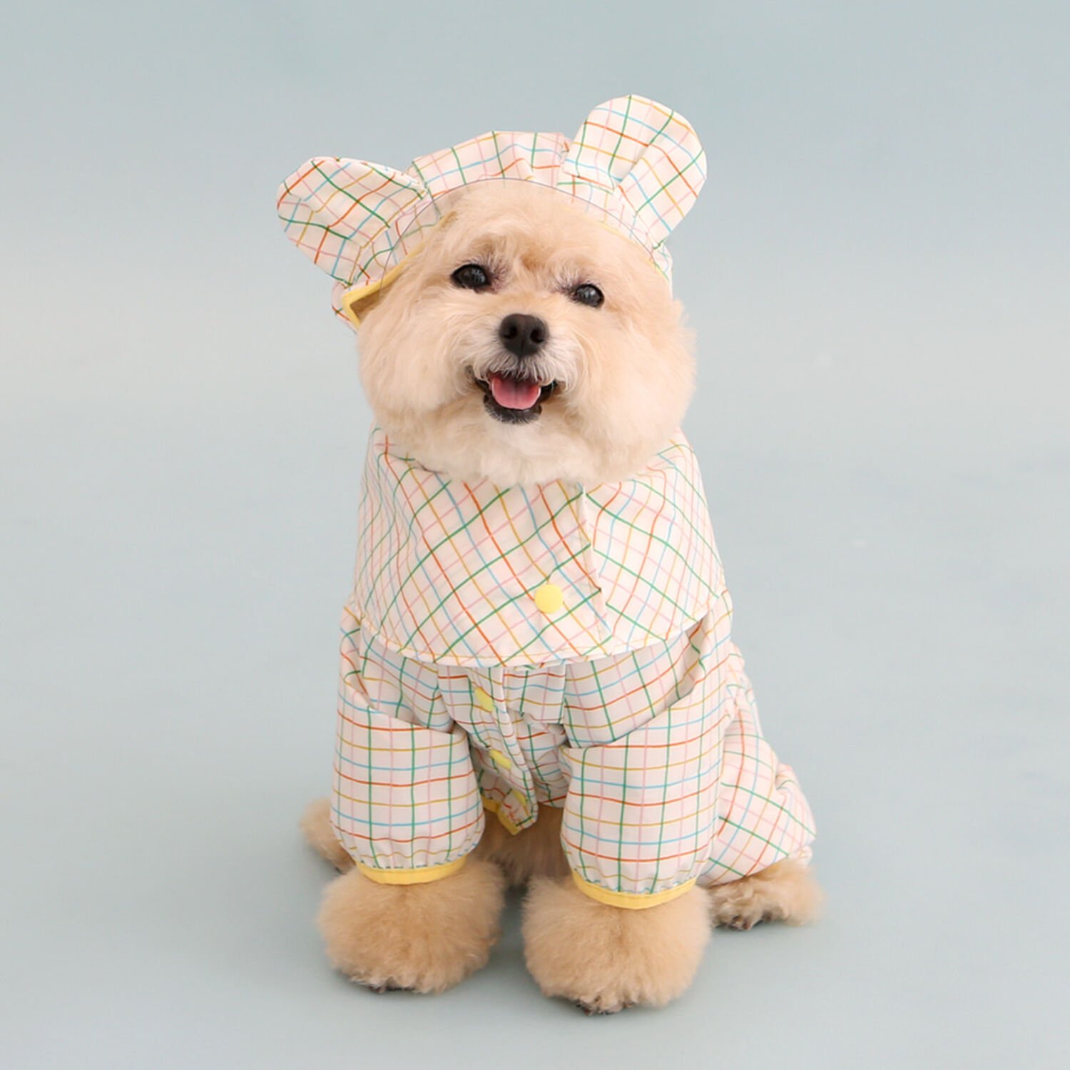 이츠독 젤리곰 판쵸 올인원 우비 옐로우 S