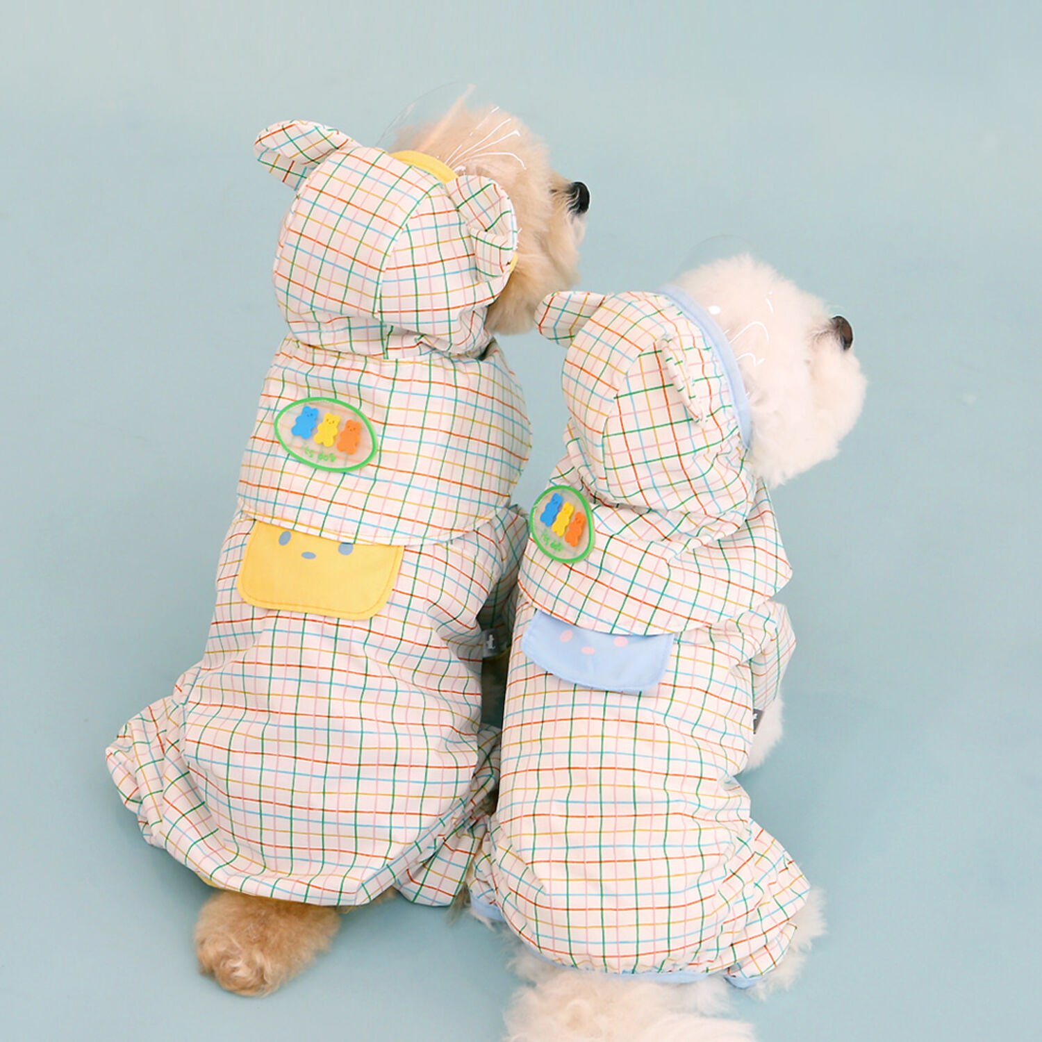 이츠독 젤리곰 판쵸 올인원 우비 옐로우 S